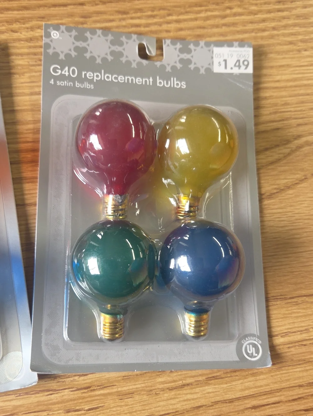 G40 Replacement Bulbs - Satin Red, Yellow, Green, Blue - 12 Total
